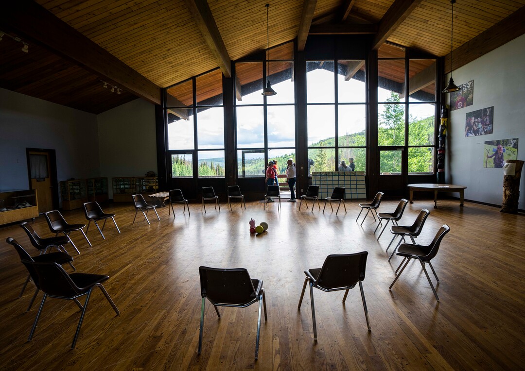 (Rick Egan | The Salt Lake Tribune) The main cabin is set up for a meeting, at the new Camp Hope, which the district attorneys office runs for kids who have observed or have been victims of violence, on Wednesday, June 30, 2021.
