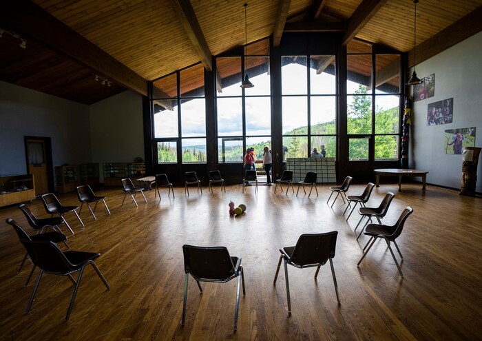 (Rick Egan | The Salt Lake Tribune) The main cabin is set up for a meeting, at the new Camp Hope, which the district attorneys office runs for kids who have observed or have been victims of violence, on Wednesday, June 30, 2021.
