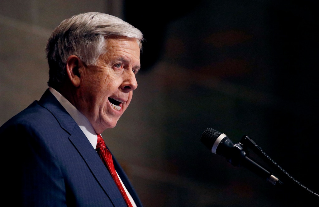 (Charlie Riedel | The Associated Press) Missouri Gov. Mike Parson on Wednesday, May 15, 2019,called on state senators to take action on a bill to ban abortions at eight weeks of pregnancy, the latest GOP-dominated state emboldened by the possibility that a more conservative Supreme Court could overturn its landmark ruling legalizing the procedure.