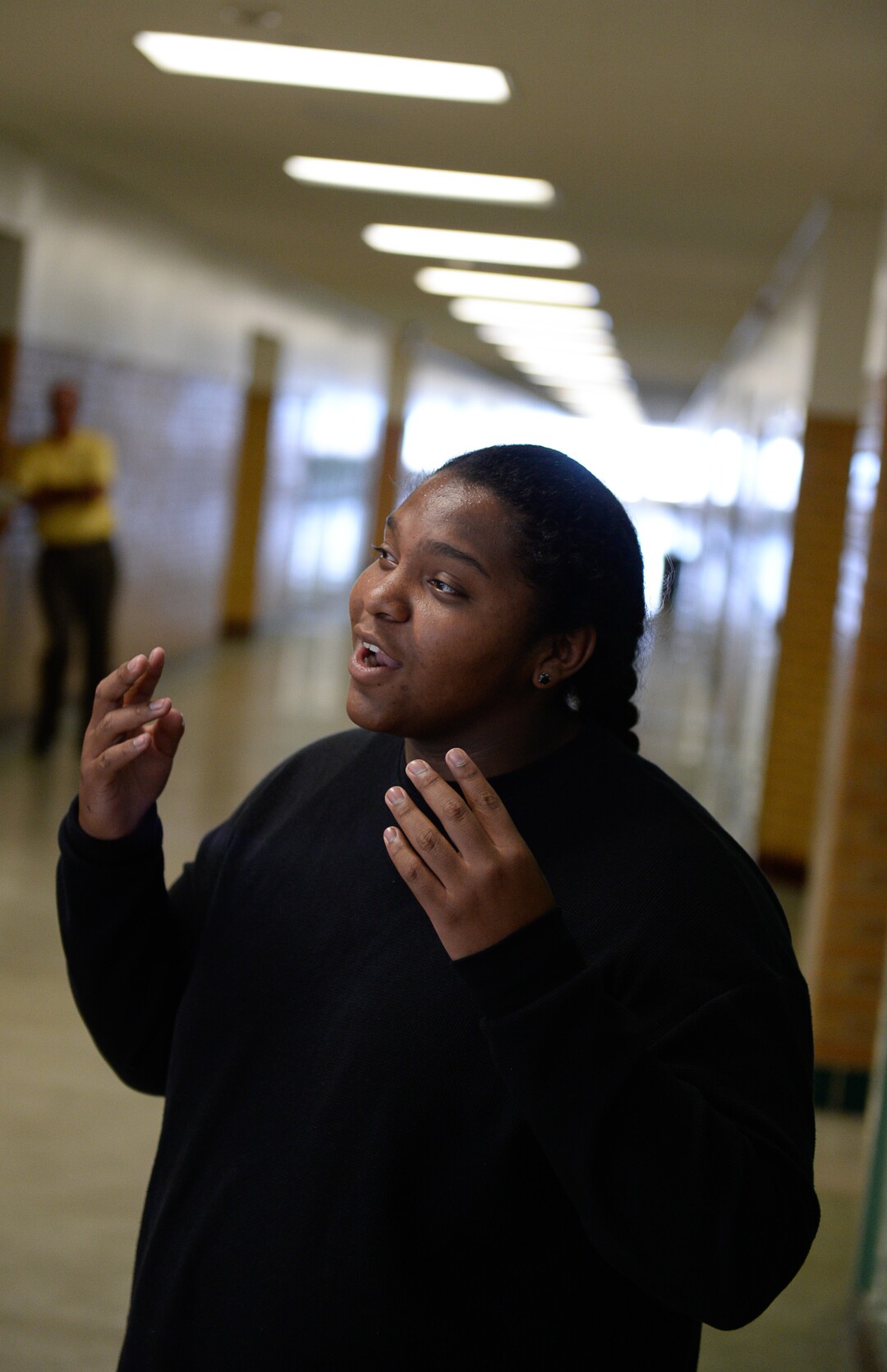 (Francisco Kjolseth  |  The Salt Lake Tribune)  Ben Fuentes  describes all the subjects he's learned about as a new incoming freshman at Hillcrest High school who has maintained perfect attendance while enrolled in the Husky Strong summer school program. Students receive $5 a day to get a head start on the school year.