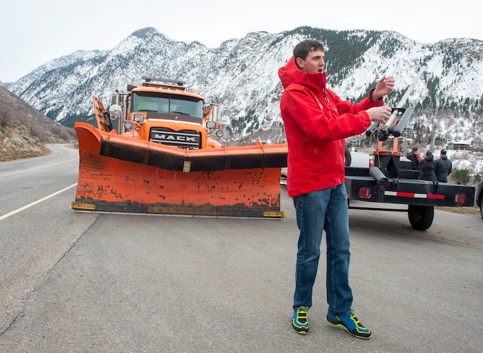 (Rick Egan | The Salt Lake Tribune) Damian Jackson, Utah Department of Transportation Safety Supervisor for Cottonwood Canyon, talks about how UDOT prepares for possible avalanches in the canyon. Tuesday, March 5, 2019.