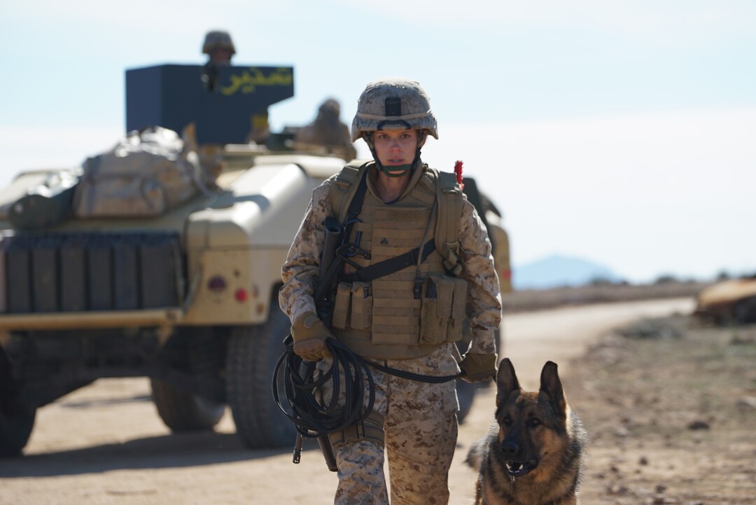 Jacob Yakob  |  Bleecker Street FilmsKate Mara plays Megan Leavey, a Marine assigned to a canine explosives-detection unit with her dog Max, in the drama "Megan Leavey."