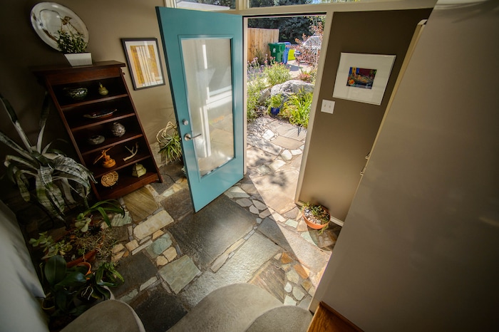 (Trent Nelson  |  The Salt Lake Tribune)  
Diana and Gerry Johnson's Holladay home is on the 2019 Salt Lake Modern Homes Tour. Preservation Utah is featuring five mid-century modern homes that were built in 1955 by architect Stephen Macdonald. The home was photographed on Thursday, Sept. 19, 2019.