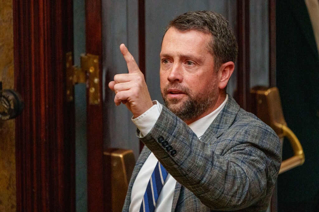 (Trent Nelson  |  The Salt Lake Tribune) Rep. Casey Snider, R-Paradise, at the Utah Capitol in Salt Lake City on Tuesday, March 4, 2025.