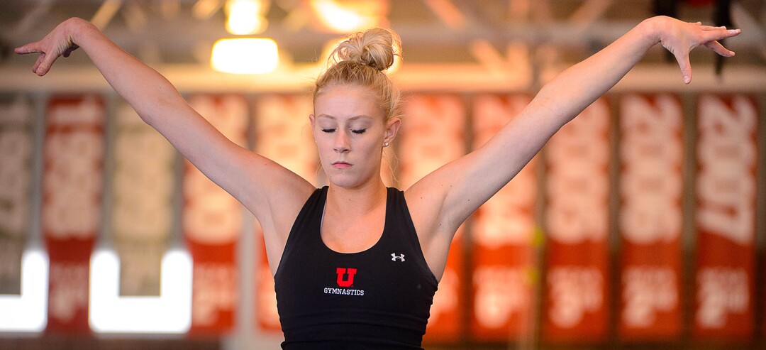 Trent Nelson  |  The Salt Lake TribuneUtah gymnast MaKenna Merrell at practice in Salt Lake City, Tuesday January 17, 2017.