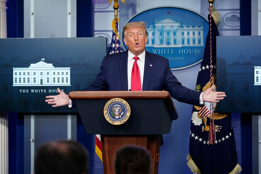 (Susan Walsh | AP file photo)  President Donald Trump speaks during a news conference at the White House in Washington, Thursday, Sept. 10, 2020.