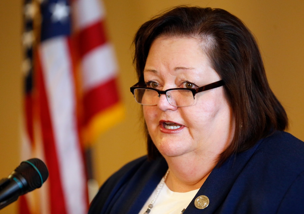 (Rick Bowmer | The Associated Press) West Jordan Representative Cheryl Acton speaks during a news conference Wednesday, Jan. 23, 2019, in Salt Lake City. Republican lawmakers in Utah are proposing a pair of bills to restrict abortions, including a ban on the procedure after 15 weeks that would be among the strictest laws in the nation. Acton acknowledged that her proposed ban would likely be challenged in court, but she said concerns about second-trimester abortions make it worthwhile.