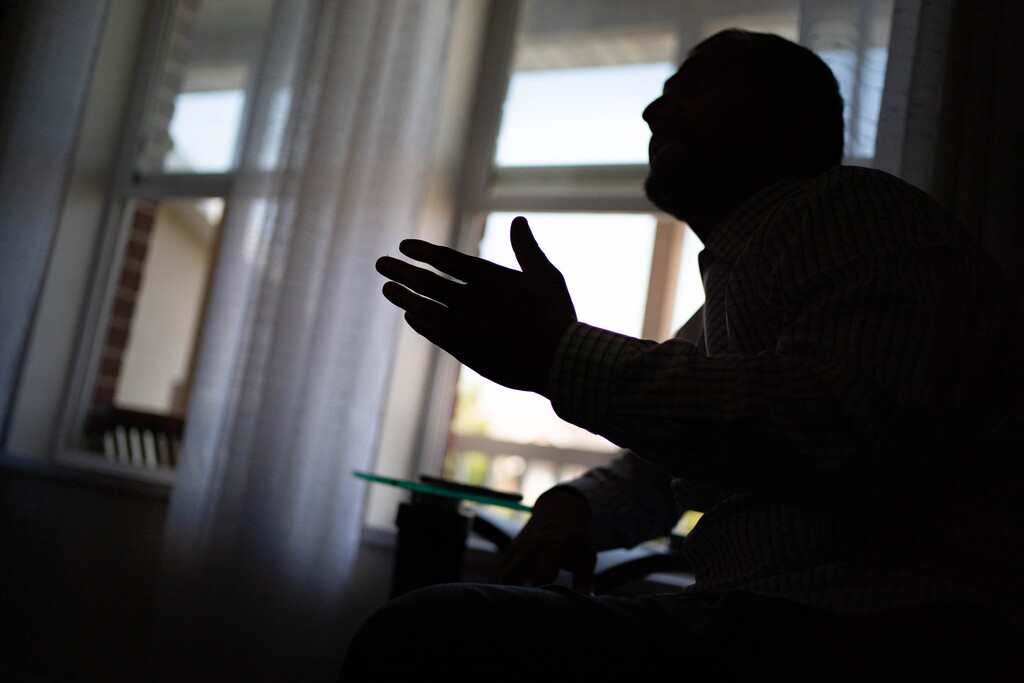 (Francisco Kjolseth | The Salt Lake Tribune) Malal, who lives in West Valley City, is seeking help to get his family out of Afghanistan, including his brother who worked for the U.S. military. To protect his family, Malal asked The Salt Lake Tribune not to use his real name or show his face.