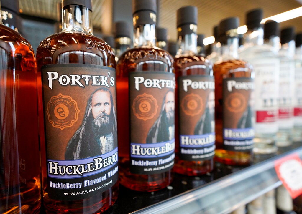 (Chris Samuels | The Salt Lake Tribune) Porter’s whiskey on display at a Utah state liquor store. A report from the Office of the State Auditor found that an employee at one of the state's Salt Lake County liquor stores stole $112,809 over a span of 3-1/2 years.