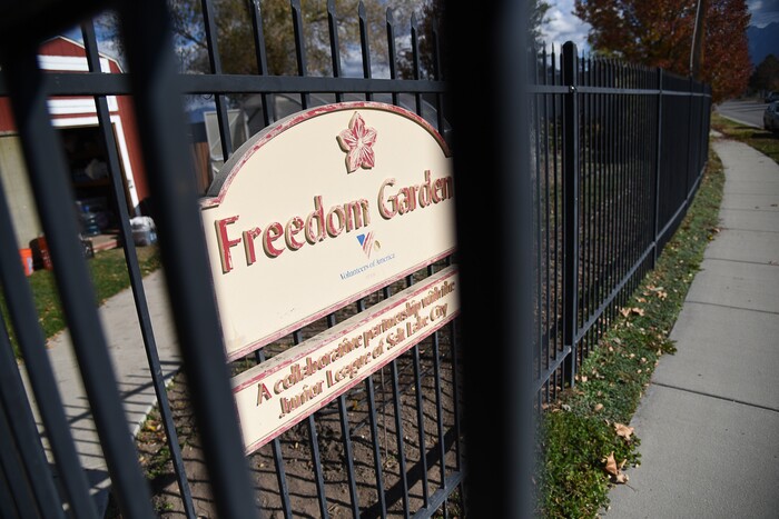 (Francisco Kjolseth  |  The Salt Lake Tribune)  The Freedom Garden, across the street from the Center for Women and Children which was forced to close in 2014 due to a lack of funding is once again taking women and children going through their adult detox program. 