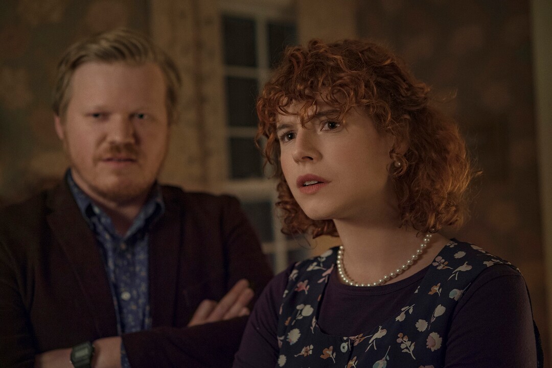 (Mary Cybulski  |  courtesy of Netflix) Jesse Plemons, left, and Jessie Buckley in a scene from "I'm Thinking of Ending Things."