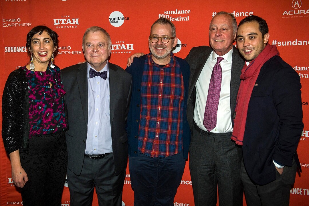(Chris Detrick  |  The Salt Lake Tribune)  Producer Caryn Capotosto, Fred Rogers Estate's Kevin Morrison, Director Morgan Neville, Fred Rogers Estate's Bill Isler and Producer Nicholas Ma before the screening of "Won't You Be My Neighbor?" during the Salt Lake City gala for the 2018 Sundance Film Festival at Rose Wagner Performing Arts Center Friday, January 19, 2018.   