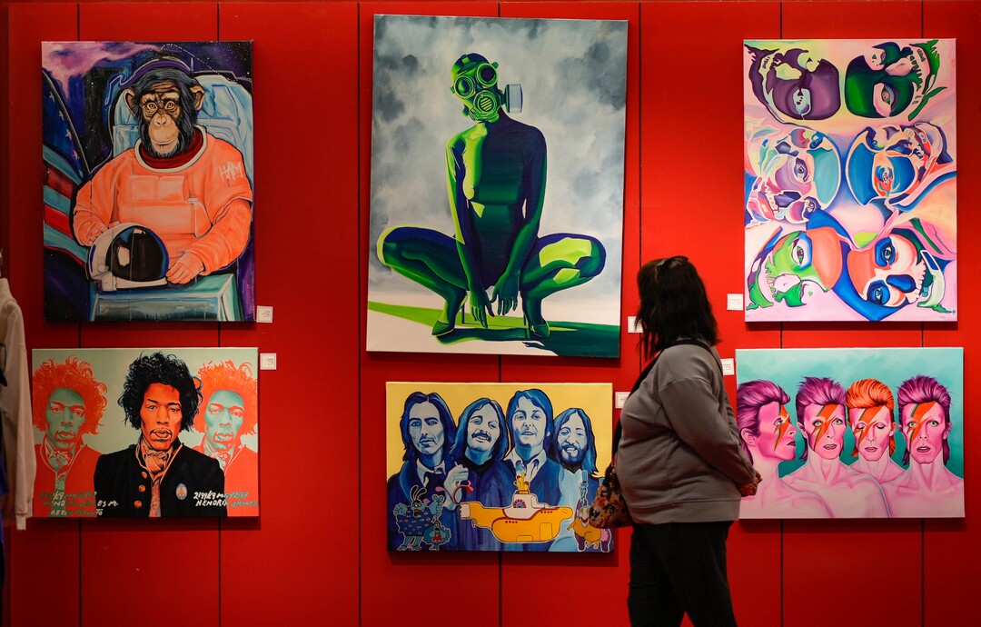 (Francisco Kjolseth | The Salt Lake Tribune) Work by artist Jenna Louise Rogan is just one of many featured artists at the Bizarre Bazaar, the gift shop at Dreamscapes in the old Macy's at South Town on Wednesday, April 20, 2022. 
