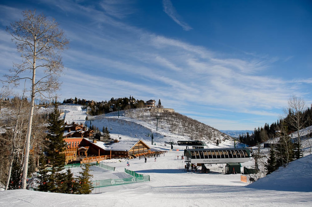 (Trent Nelson | The Salt Lake Tribune)Looking out at the Sterling Express lift at Stein Eriksen Lodge in Park City on Thursday Dec. 20, 2018. The Forbes Travel Guide recently named Utah's Stein Eriksen Lodge as one of the most "Luxurious Hotels in the World."