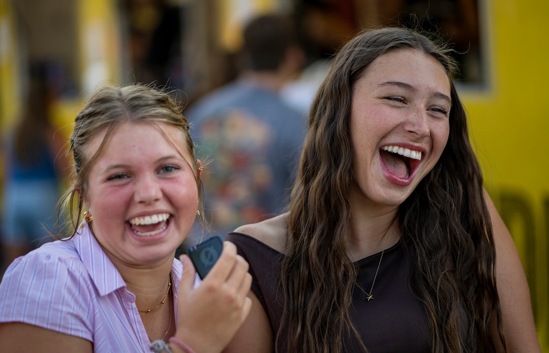 (Rick Egan | The Salt Lake Tribune) Evelyn Stephens and Annie Porter, before the Noah Kahn concert on Tuesday, Aug. 25, 2026.