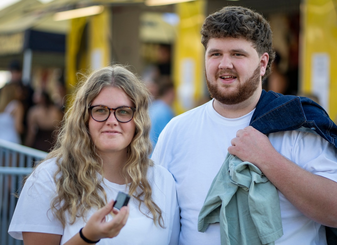 (Rick Egan | The Salt Lake Tribune) Sierra and Jared Ketcheson, before the Noah Kahn concert on Tuesday, Aug. 25, 2026.