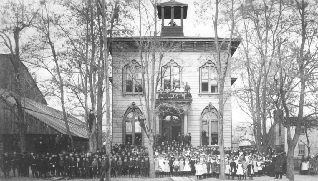 (Courtesy of Rowland Hall)  St. Mark's Grammar School in Salt Lake City, in the decades shortly after its 1867 opening.