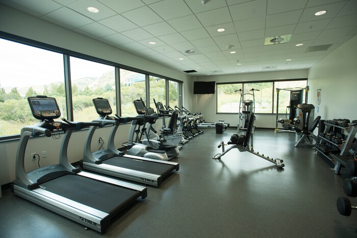 (Rick Egan  |  The Salt Lake Tribune)  The exercise room at BioFire Diagnostic at Research Park. BioFire Diagnostic is one of the top performing companies in the Top Workplaces competition,Thursday, September 28, 2017.
