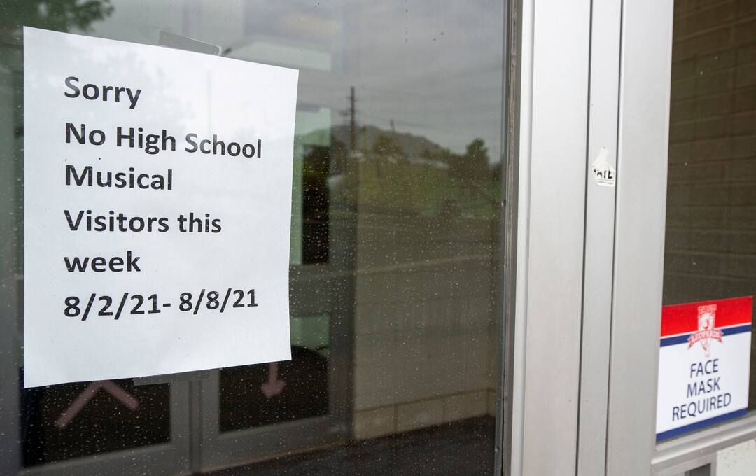 (Rick Egan | The Salt Lake Tribune) eavy rains flooded parts of East High last night, on Monday, Aug. 2, 2021.