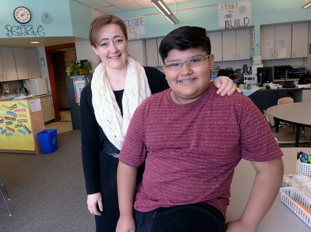 (Al Hartmann  |  The Salt Lake Tribune) Whittier Elementary School fifth-grader Brandon Montes, who recently learned how to read, was nominated by resource teacher Erica Hammon and will be attending "The Sound of Music" on March 2 with his family.
