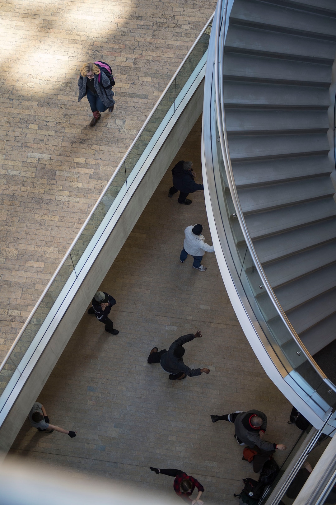 Lennie Mahler  |  The Salt Lake TribuneA group of homeless people practice tai chi at the Salt Lake City Public Library, Thursday, March 2, 2017.