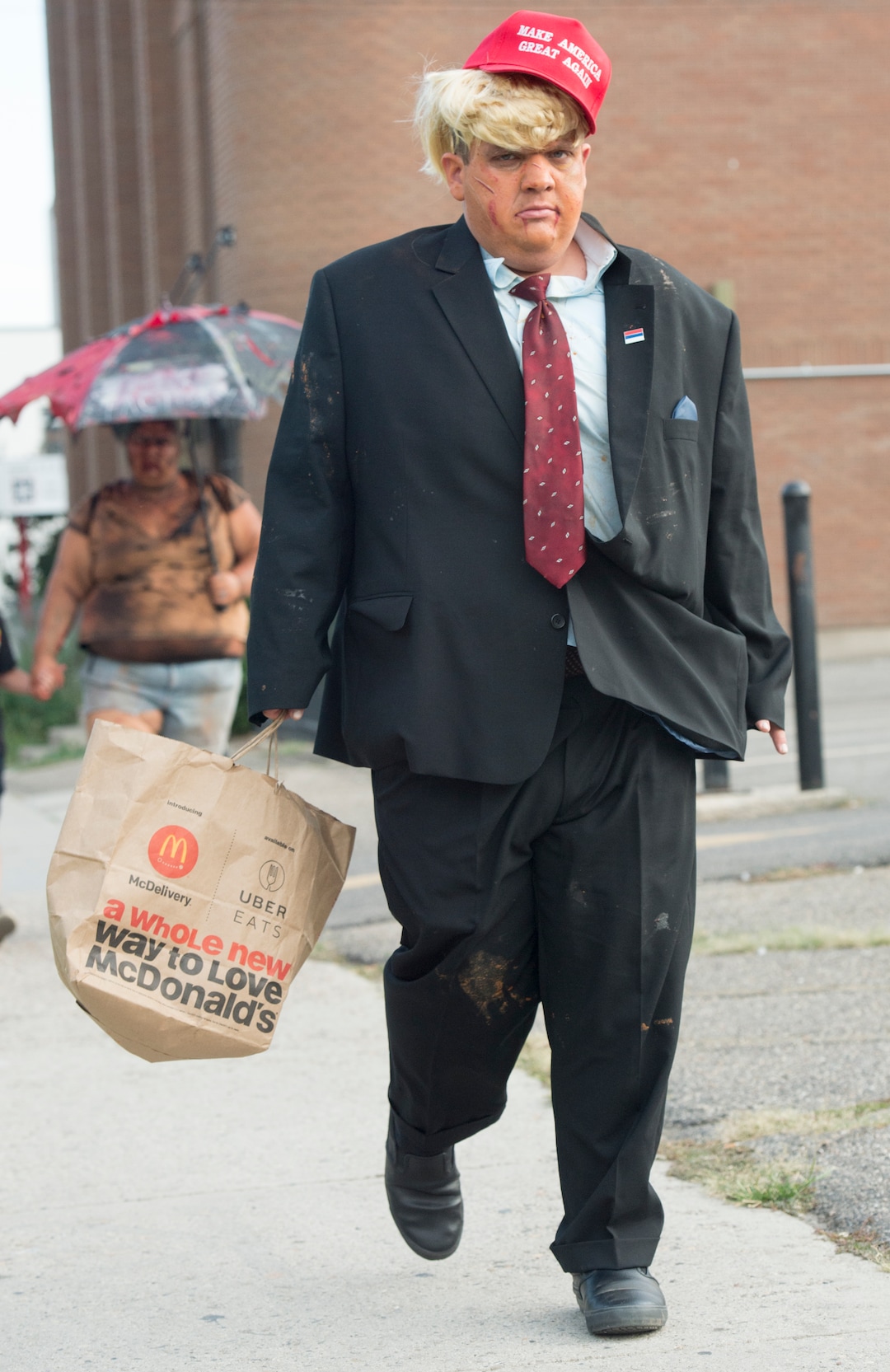  (Rick Egan  |  The Salt Lake Tribune)       David Granato walks down 30 East, during the 11th annual Salt Lake Zombie Walk, Sunday, Aug. 26, 2018.