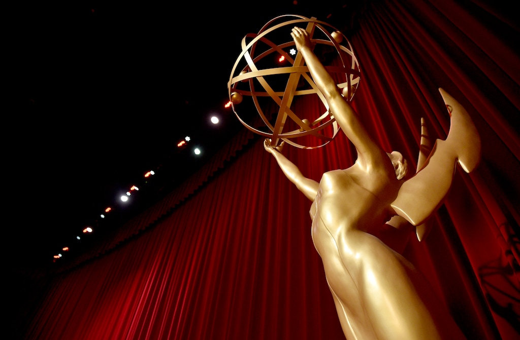 An Emmy statue appears on stage at the 70th Primetime Emmy Nominations Announcements at the Television Academy's Saban Media Center on Thursday, July 12, 2018, in Los Angeles. (Photo by Chris Pizzello/Invision/AP)