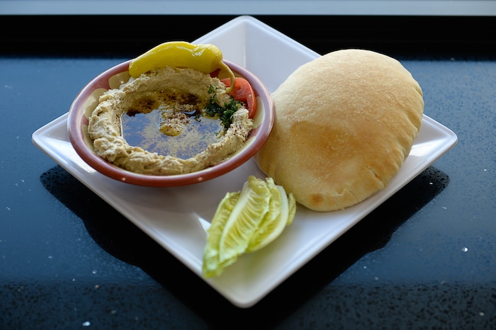 (Francisco Kjolseth  |  The Salt Lake Tribune)  Baba ghanouj with pita at Beirut Cafe in Murray