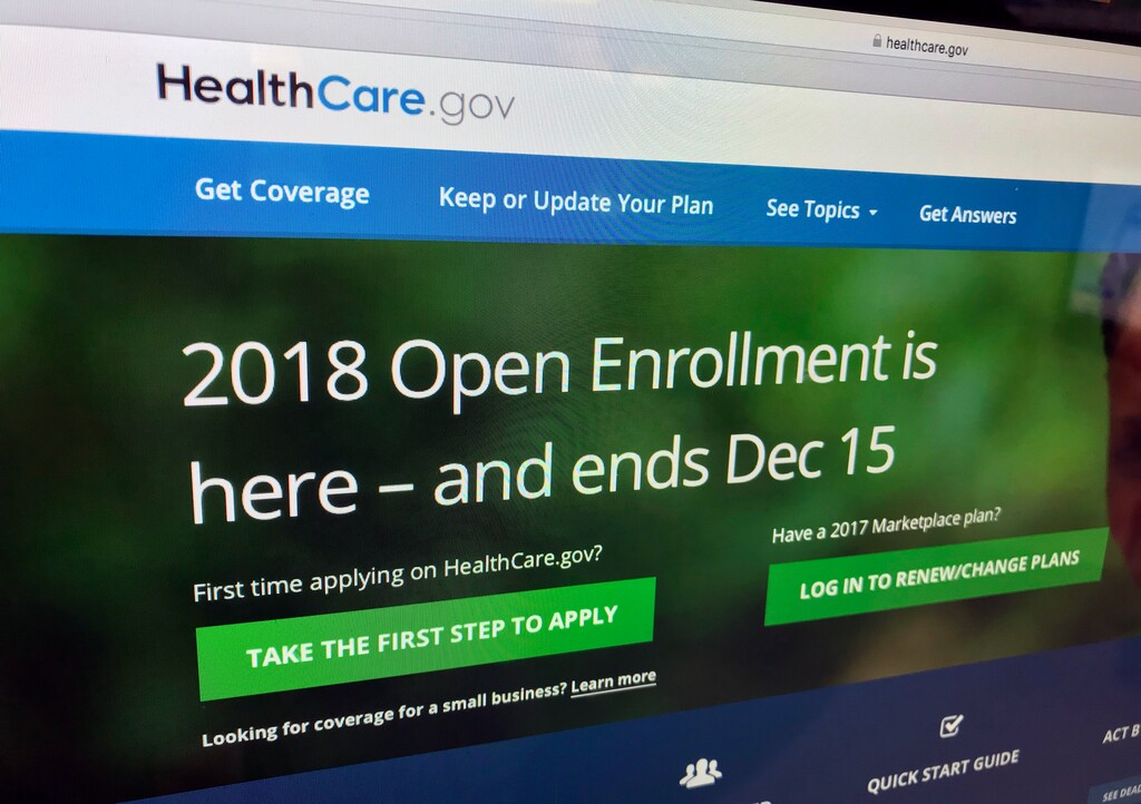 (Jon Elswick | AP photo)

The HealthCare.gov website is photographed in Washington on Dec. 15, 2017.