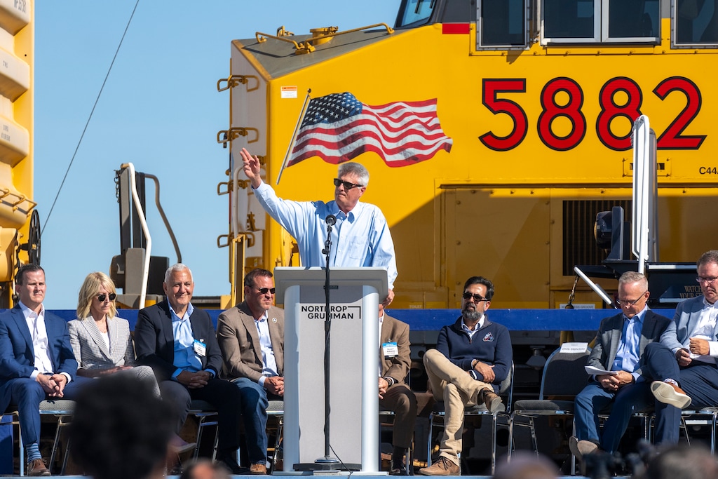 (Rick Egan | The Salt Lake Tribune) Chris Cianciola, NASA's acting Space Launch System manager, speaks at the farewell for the Artemis III boosters at the Northrop Grumman facility in Corinne on Tuesday, June 2, 2026.
