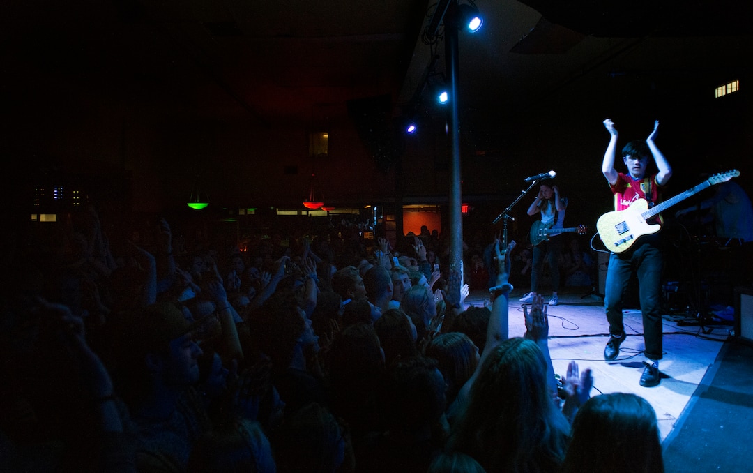 (Rick Egan  |  The Salt Lake Tribune)   Declan McKenna plays in the Venue, in Salt Lake City, Tuesday, March 20, 2018.