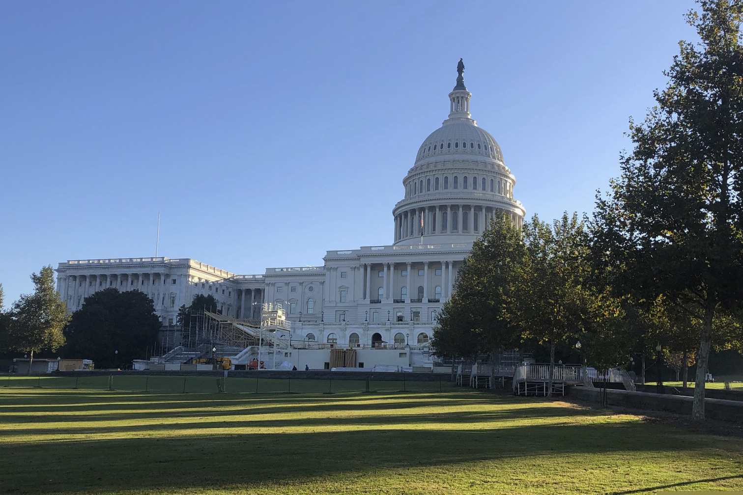 (Mark Sherman | AP file photo)  Sunlight shines on the lawn in front of the Capitol on Saturday, Nov. 7, 2020, in Washington.