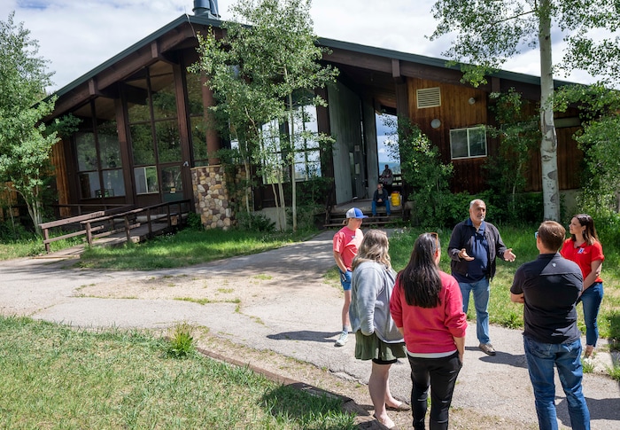 (Rick Egan | The Salt Lake Tribune) Salt Lake County District Attorney Sim Gill, leads a tour of the new Camp Hope, which the district attorneys office runs for kids who have observed or have been victims of violence, on Wednesday, June 30, 2021.