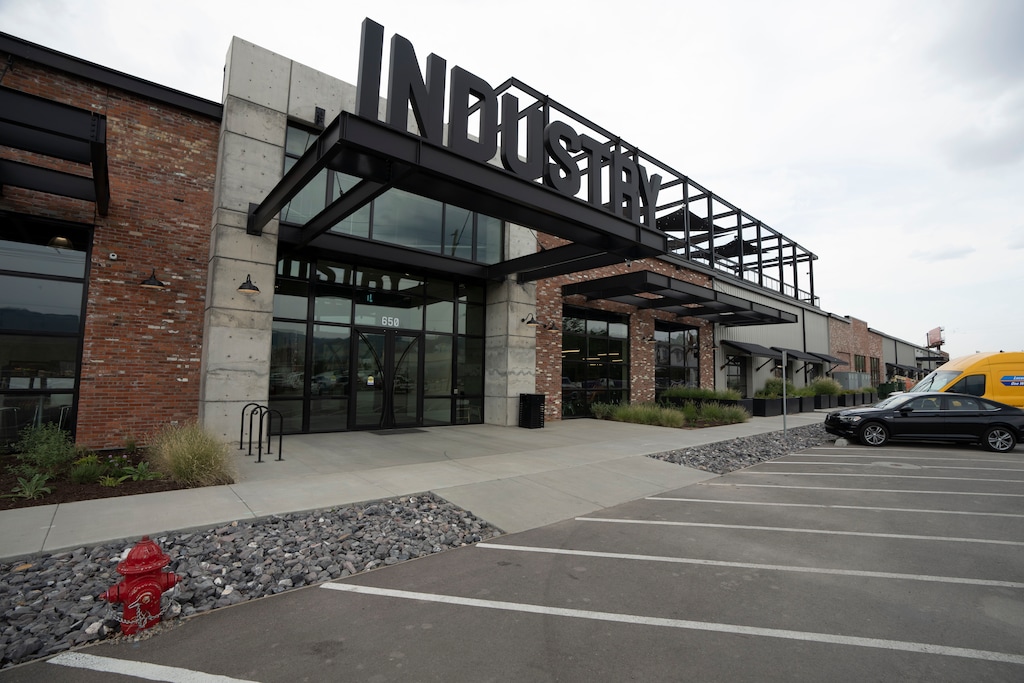 (Rick Egan | The Salt Lake Tribune) Industry SLC in 2021. The building faces the threat of foreclosure in the wake of an October lawsuit filed against the building's owner.