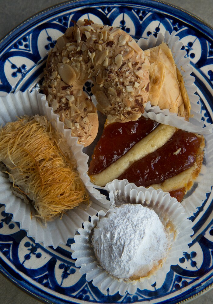 (Leah Hogsten  |  The Salt Lake Tribune) A plate of baklava, kataifi, kourambiedes and pasta flora at the 42nd Annual Greek Festival on the grounds of the Holy Trinity Cathedral Greek Orthodox Church. The three day festival offers a wide variety of food and pastries, Greek musicians and dance performances.