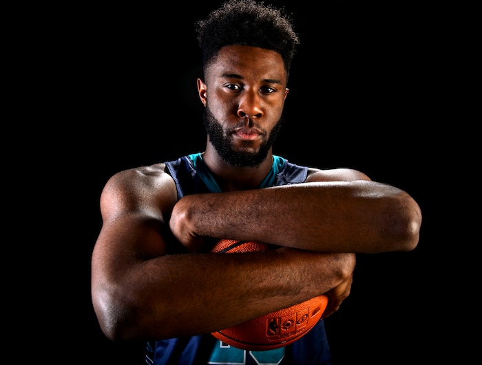 (Steve Griffin  |  The Salt Lake Tribune)  Prep basketball Jason Ricketts, Juan Diego, in the Salt Lake Tribune studio in Salt Lake City Tuesday April 10, 2018.