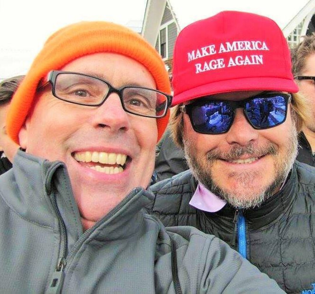 Stuart Graves with Jack Black.