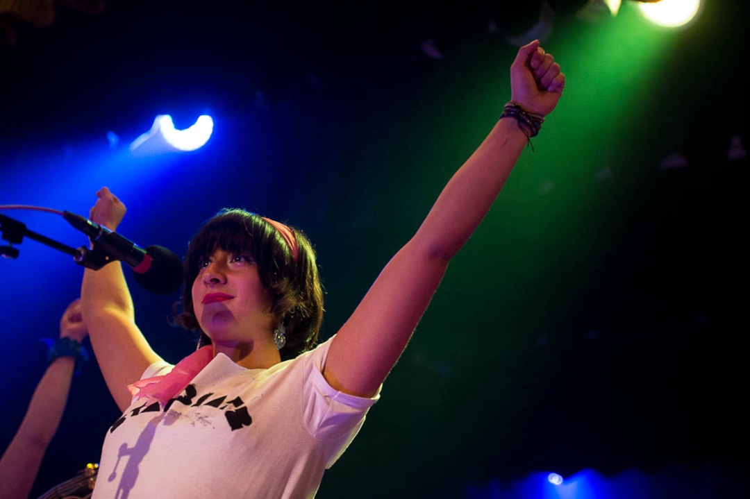 (Trent Nelson | The Salt Lake Tribune)   Olivia Juarez performs with the Starbrats at Rock Camp for Womyn's showcase on Feb. 4, part of a new program by the same group that does Rock and Roll Camp for Girls in Salt Lake City.