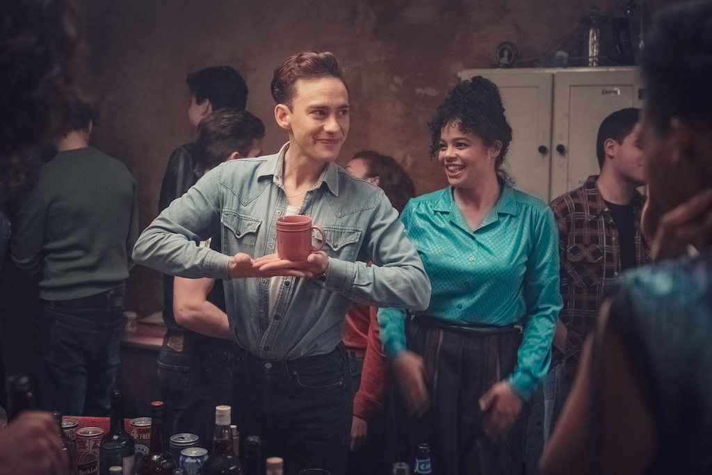 (Photograph courtesy of Ben Blackall/HBO Max) Olly Alexander as Ritchie Tozer and Lydia West as Jill Baxter in "It's a Sin."