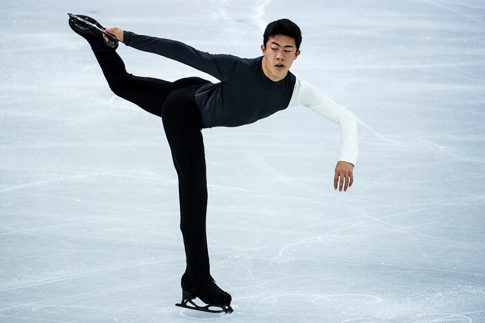 (Chris Detrick  |  The Salt Lake Tribune)  Salt Lake City's Nathan Chen competes in the Men Single Skating Short Program at Gangneung Ice Arena during the Pyeongchang 2018 Winter Olympics Friday, Feb. 16, 2018. Chen finished with a score of 82.27.