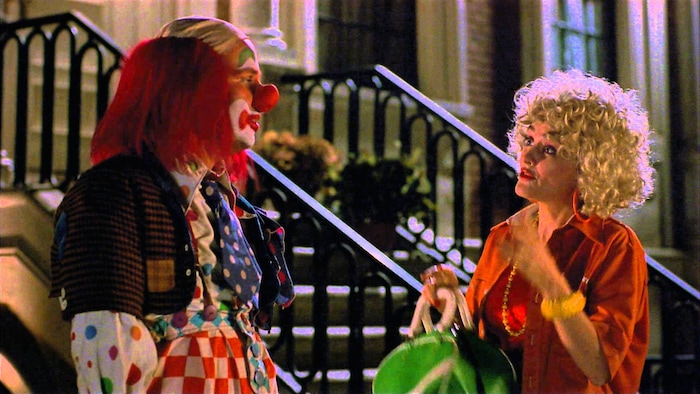 ( Courtesy photo) Bobcat Goldthwait (left, with Julie Brown) stars in and directed "Shakes the Clown," a 1991 cult comedy about a party clown who drinks himself into depression.