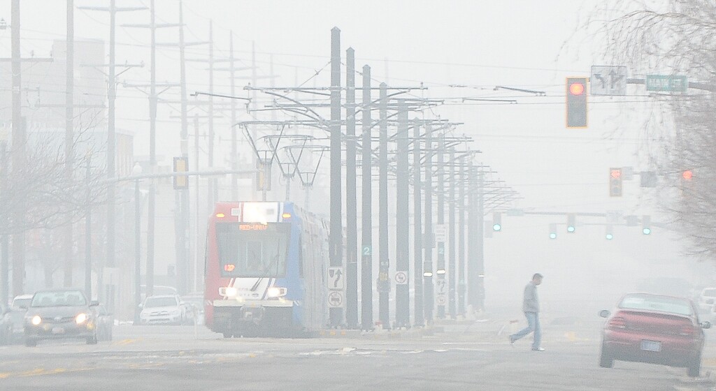 (Francisco Kjolseth | Tribune file photo) Pool air quality blankets the Salt Lake Valley, obscuring visibility and increasing health concerns. A sizable source of emissions, comes from "warming up" your car, a widespread practice in Utah.