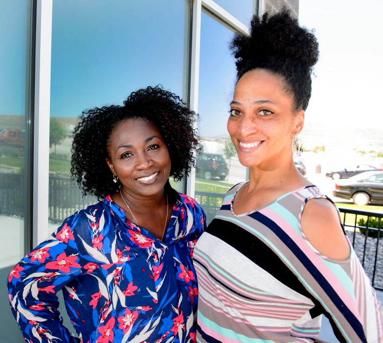 Steve Griffin  |  The Salt Lake Tribune



Mormon women Tamu Smith and LaShawn Williams in Lehi on Friday June 2, 2017.