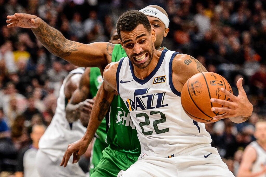 (Trent Nelson | The Salt Lake Tribune)  Utah Jazz forward Thabo Sefolosha (22) as the Utah Jazz host Maccabi Haifa, preseason NBA basketball at Vivint Smart Home Arena in Salt Lake City Wednesday October 4, 2017.