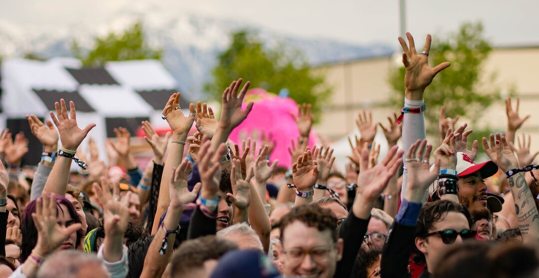 (Francisco Kjolseth  | The Salt Lake Tribune) Fans cheer on Devo during the Kilby Court Block Party in Salt Lake City on Thursday, May 15, 2025.