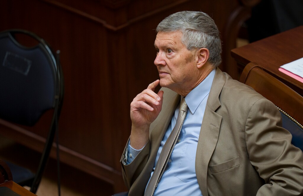 (Bethany Baker | The Salt Lake Tribune) Sen. Wayne Harper, R-Taylorsville, at the Utah Capitol in Salt Lake City on Wednesday, March 4, 2026. His SB242 gives UDOT permanent power over some of the city's streets.