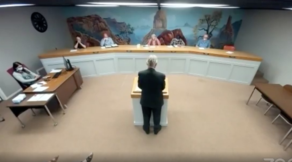 (Screenshot via Facebook)  The Wellington City Council meets Friday, April 9, 2021, to discuss allegations that Wellington Police Chief Rory Bradley sexually harassed a female city employee.