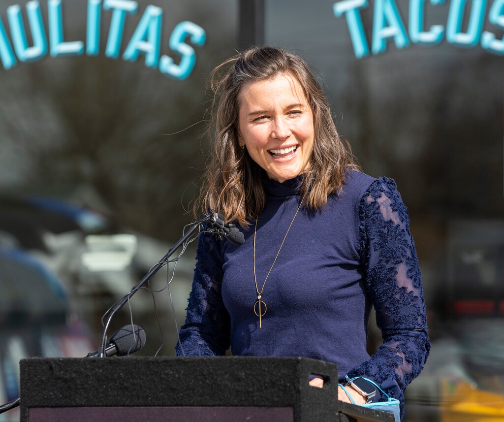 (Rick Egan | The Salt Lake Tribune) Salt Lake City Mayor Erin Mendenhall, shown in March, has proposed a budget for 2021-22.