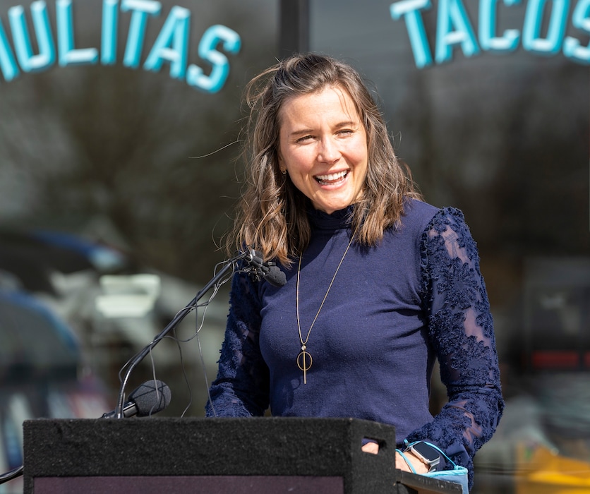 (Rick Egan | The Salt Lake Tribune) Salt Lake City Mayor Erin Mendenhall, shown in March, has proposed a budget for 2021-22.