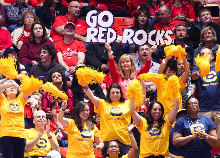 (Leah Hogsten  |  The Salt Lake Tribune)    The fourth-ranked Utes compete against No. 9 California, No. 16 Auburn, No. 21 Brigham Young, Stanford and Southern Utah, during the the NCAA Regional Championships, Saturday, April 7, 2018 at the Huntsman Center. The top two teams advance to the NCAA Championships April 20-21 in St. Louis.Saturday, April 7, 2018, 